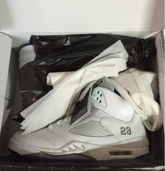 NIKE Air Jordan 5 Retro metallic silver 28.5cm US10.5 国内