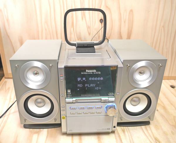 パナソニック カセット/CD5枚チェンジャー/MD SA-PM77MD(MDコンポ