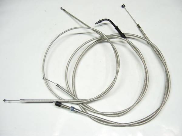 ★XJ400 XJ400D 新品 30cmロング メッシュ ワイヤーセット