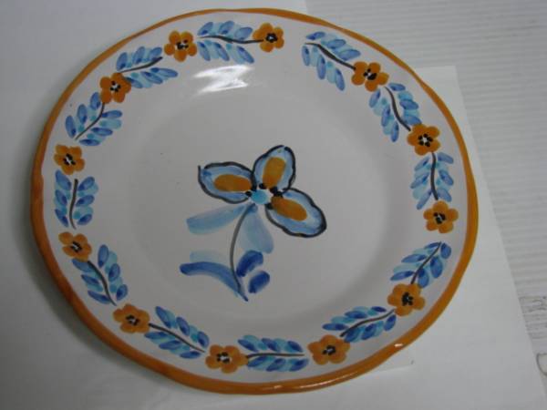 イタリア製 【NUOVA VIETRI】 カントリー食器 飾り皿 花柄 美品 