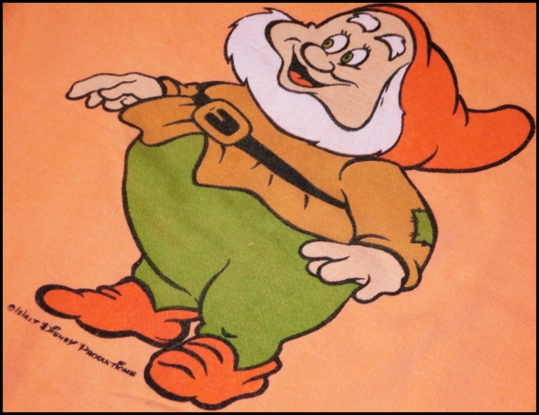 ビンテージ半袖スエット60年代60s染み込み七人の小人オリジナルl