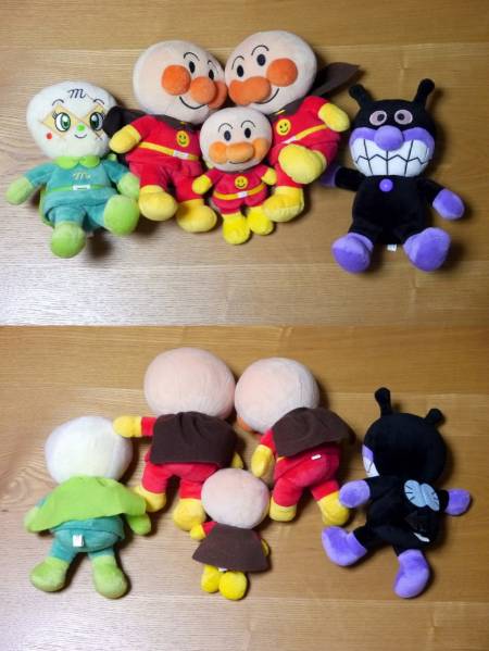 【中古】ぬいぐるみセット（ドラえもん、アンパンマンなど）_3