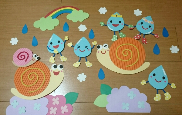 6月/梅雨＊壁面飾り＊しずくちゃんとあそぼ＊幼稚園/保育園など