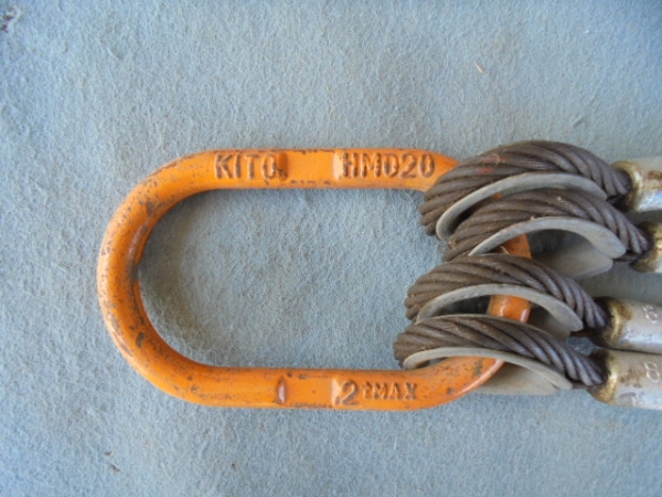 4本吊クランプワイヤー 0.8ｍ×2ton吊 (中古品) マスターリング