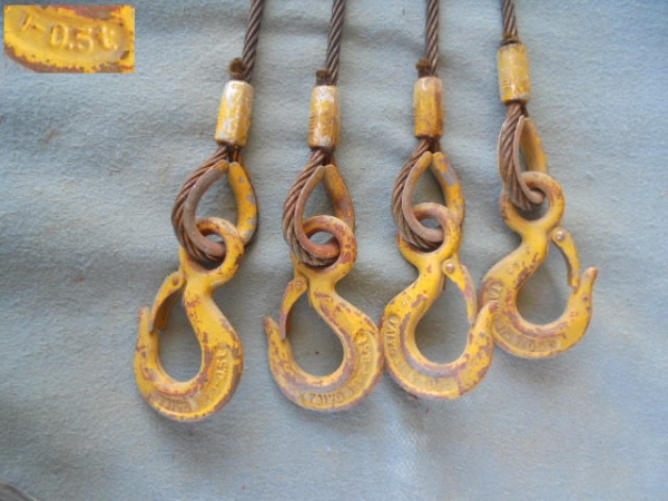 4本吊クランプワイヤー 0.8ｍ×2ton吊 (中古品) マスターリング