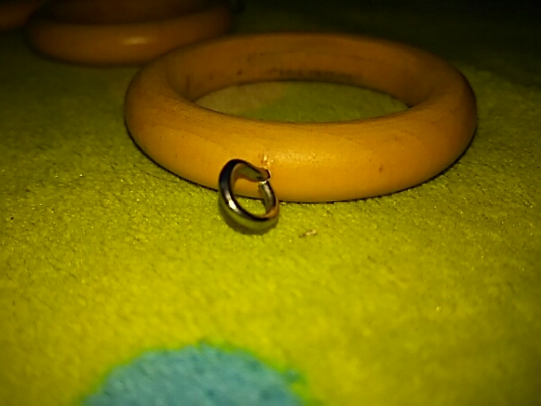 カーテン用品　木製リングランナー5個_2