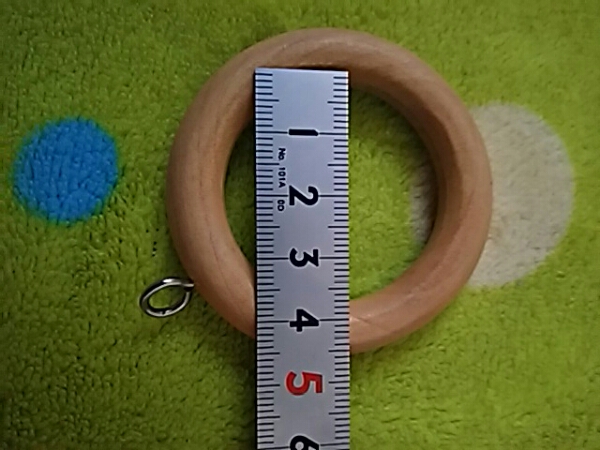 カーテン用品　木製リングランナー5個_3