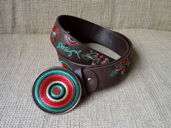 DESIGUAL★デシグアル♪カラフルベルト★ブラウン★
