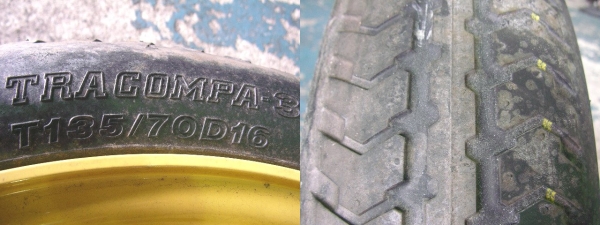 RX-7（FD3S）１６インチスペアタイヤ