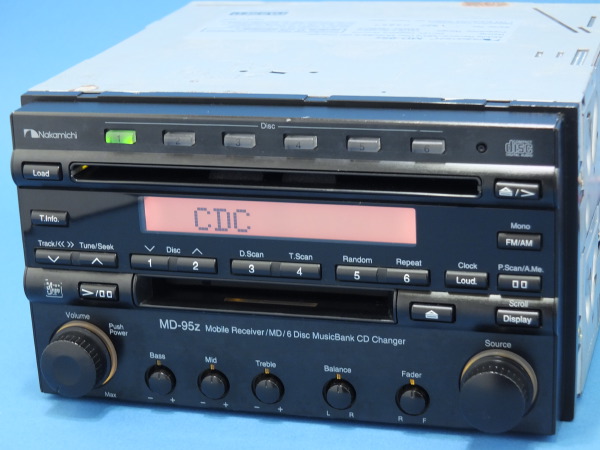 Nakamichi MD-95z CD MD ナカミチ 説明書 音出し確認 2DIN S(CD＆MD