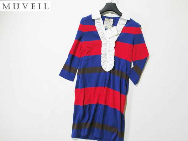 ☆新品 MUVEIL ミュベール 鹿の子 ラガーワンピース 定33600