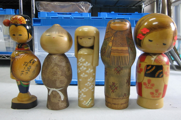 こけし レトロ アンティーク 伝統こけし 5体セット 難有A