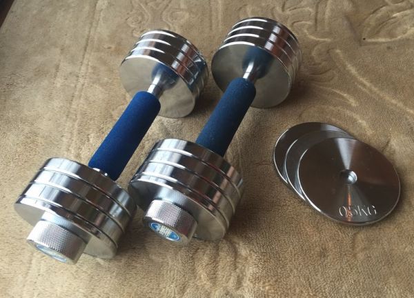 ★VIGO MAX ダンベル★クロームアレイ8kg×2★プレート全19枚