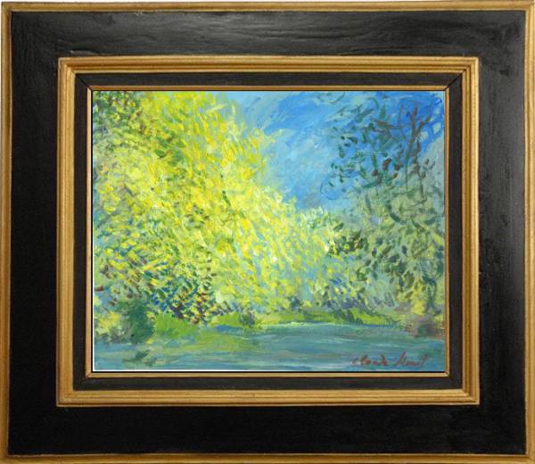 クロード モネ（monet)水彩原画 真作保証 直筆サイン鑑定書！(静物画