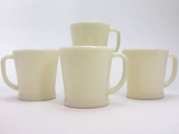 美品 ファイヤーキング マグ アイボリー Dハンドル フラット 4個