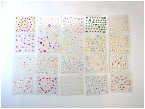 QQQ ネイルシール　新品・中古混在　お花など色々　２０セット_1