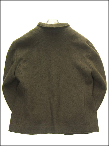 美品 リネアトレンタノーベ 伊製ウール縮絨ジャケットL茶★J8292