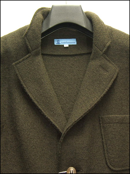 美品 リネアトレンタノーベ 伊製ウール縮絨ジャケットL茶★J8292