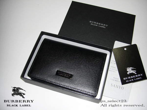 ★ 新品 バーバリー BURBERRY BLACK LABEL 牛革 名刺入 黒