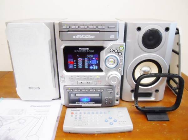 パナソニック】5CD/5MD チェンジャー コンポ SC-PM70MD(MDコンポ
