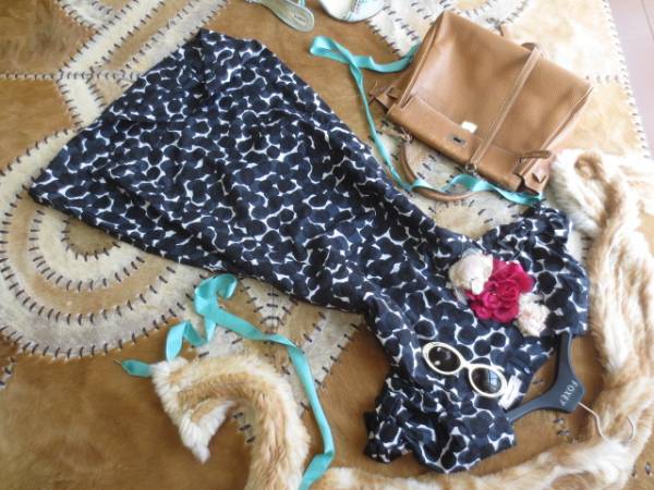 ピエールカルダン★完売お袖リボンのエレガントサマーワンピース