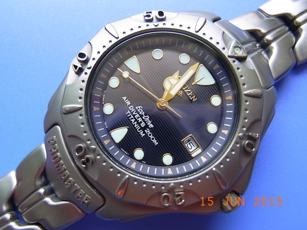 ◇シチズン ソーラー AIR DIVER 200m TITANIUM [7877-H01911 TA 