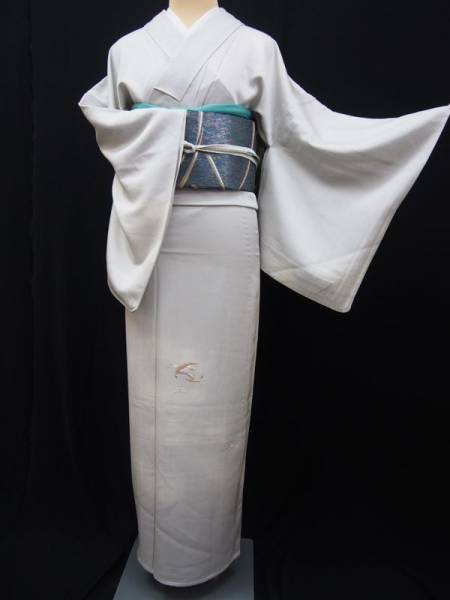 ゆめsaku 単衣 銀糸刺繍“隠せない美しさ”色無地付下げ m-81