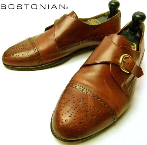 11b-1-057ボストニアンモンクストラップドレスシューズ101/2M