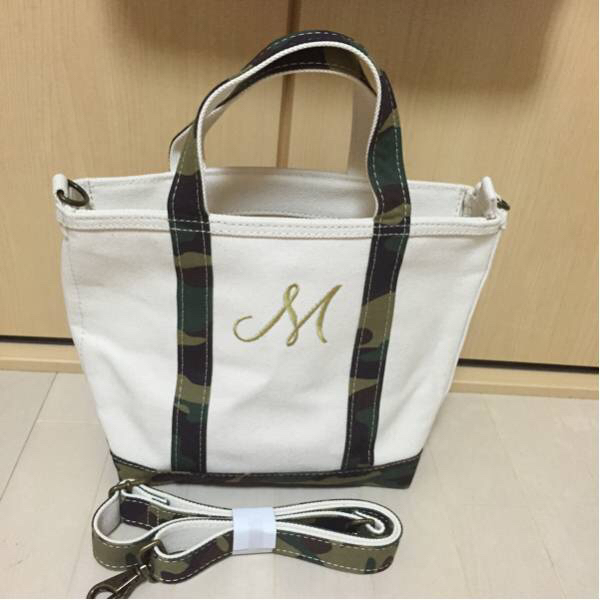 新品 LLbean LLビーン カモフラ ショルダーストラップトート S_1
