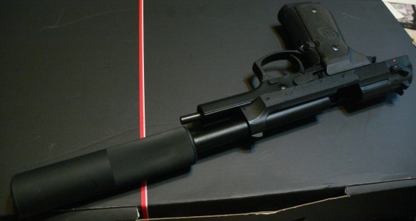 限定 未使用 WA ベレッタ M92FS 処刑人 サイレンサーモデル(ガスガン