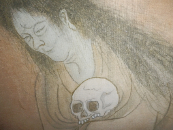 幽霊画 小野の小町 絹本肉筆