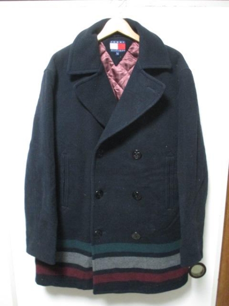 トミーヒルフィガー正規品ピーコートウールコート紺ジャケットL