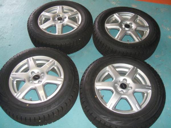 195/65R15スタッドレスREVOGZアルミPCD100OFF45 2011年バリ溝4本_1