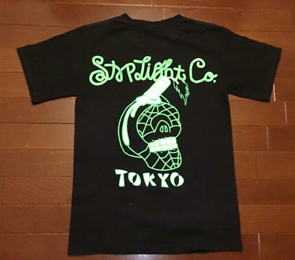 美品☆ストップライト☆stop light ロウソクスカルTシャツ S 
