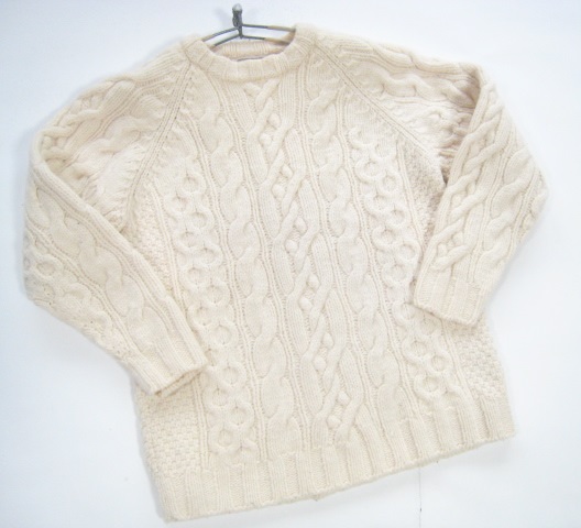 高級!!ウールリッチ Woolrich*ケーブル編みウールニットセーター