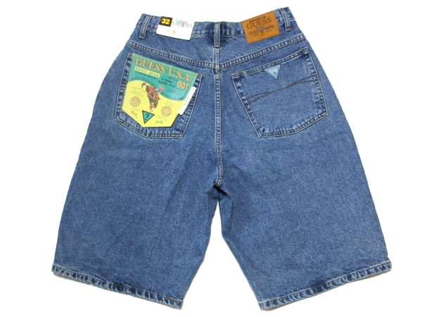 DEADSTOCK 90's GUESS バギーショーツ ライトウォッシュ 32