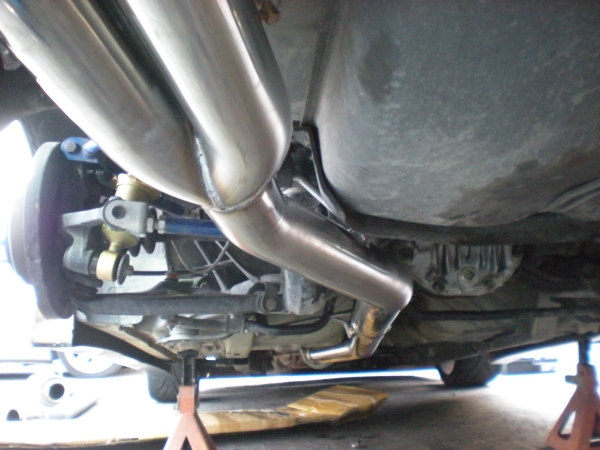 180sx 殺 S13 ワンオフストレートマフラー 延長デュアル