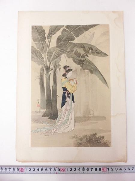 K07475 寺崎廣業　唐美人　浮世絵　木版画　美人画