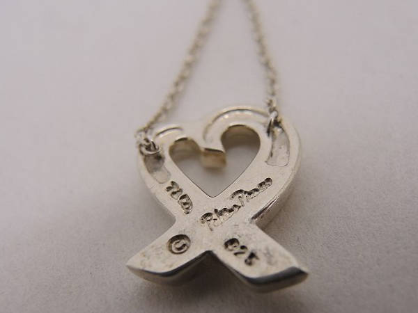 1円 ティファニー 925 ピカソ ラビングハート ネックレス AL617