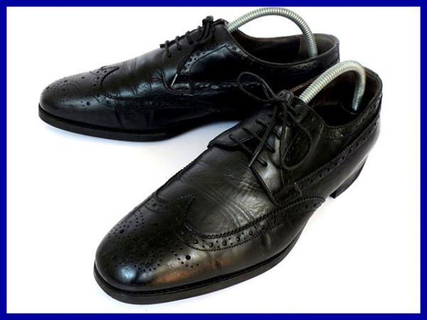 美品★リーガル*最高級ライン★本革♪ウイングチップ27.0黒◆A16