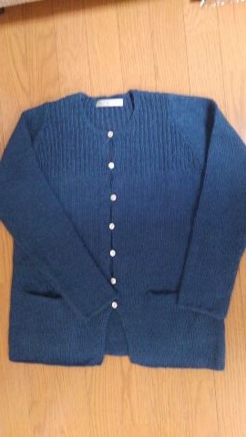 ★ハグオーワー＊アルパカロングカーディガン雅姫ダークグリーン