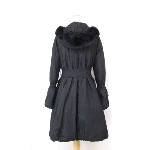 TO BE CHIC◇ブルーフォックスファー ダウンコート 黒 40