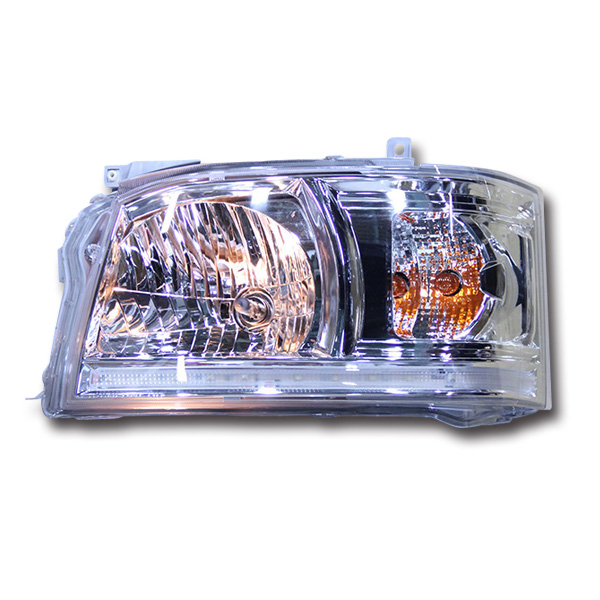 ハイエース200系 ヘッドライト LED クローム レベライザー1型2型