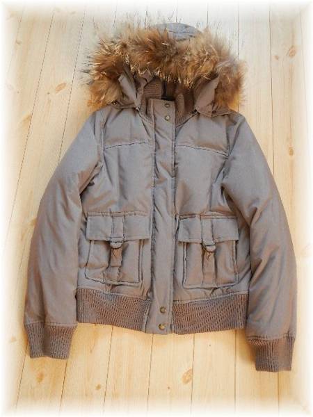 EK☆組曲☆KUMIKYOKU☆リアルファー付フード ダウンブルゾン☆3