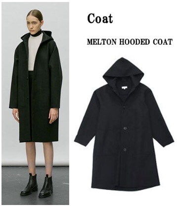 新品HYKEメルトンフードコート１★17029ハイクgreenトレンチ完売