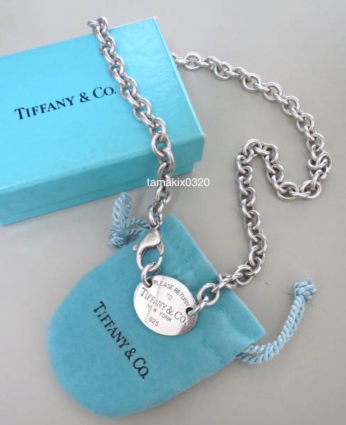 TIFFANY＞ティファニーのシルバーネックレス☆箱&袋付 スターリング