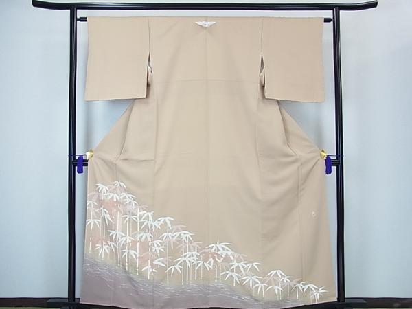 平和屋着物■上質な色留袖 作家物 竹にこぼれ松葉文様 金彩s263