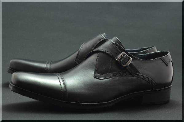 ★新品★モンクストレートチップ27.5ロングノーズ滑り止め BL