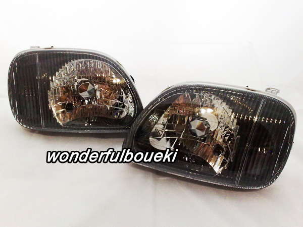 K11 マーチ 中 後期型 99-03y クリスタルヘッドライト ブラック