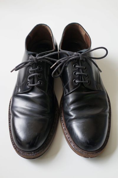 Acne Studios ブラック ACNE レースアップレザーシューズ アクネ 